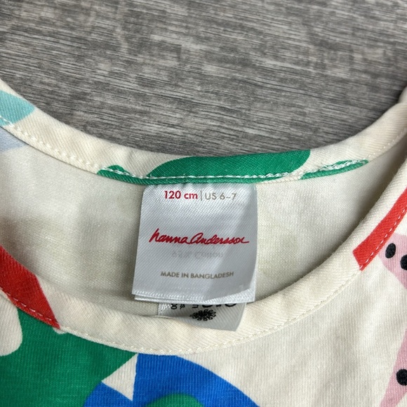 Hanna Andersson Twirl Racerback Coral Reef Skater Dress size 6-7 - Picture 3 of 6